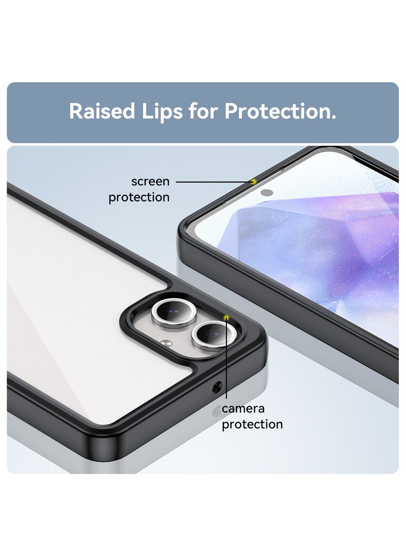 Fankalo - [1+2 Sets] For Samsung Galaxy A06 Case & Screen Protector Transparent Frame Protective Cover with 2 Tempered Glass Screen Protector - Image 1