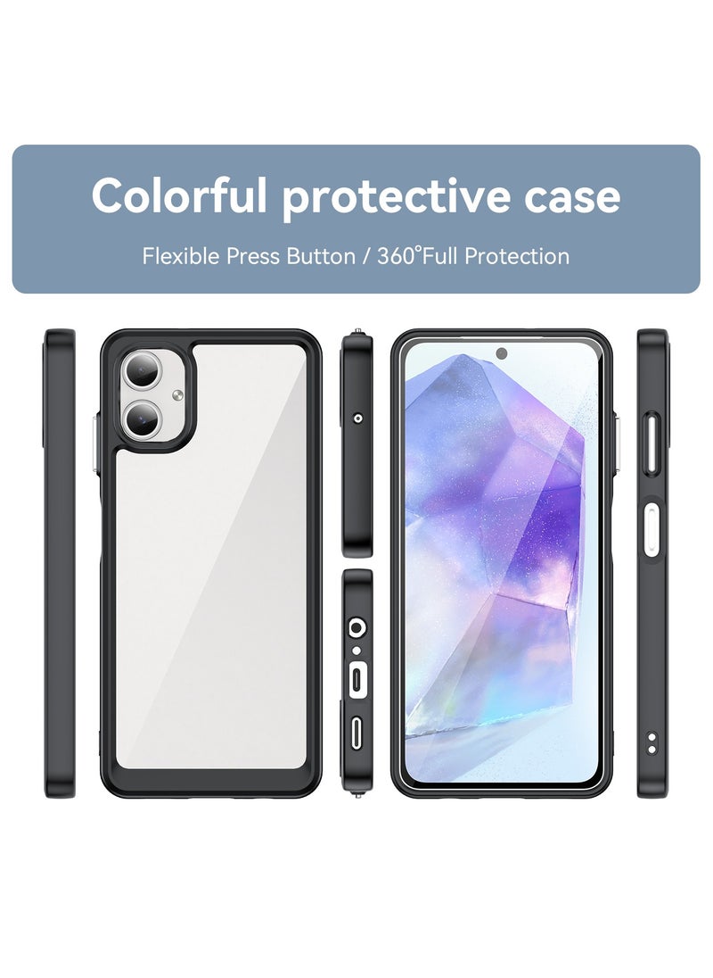 Fankalo - [1+2 Sets] For Samsung Galaxy A06 Case & Screen Protector Transparent Frame Protective Cover with 2 Tempered Glass Screen Protector - Image 1