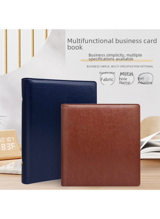 Loose-leaf Business Card Holder Business Card Book Large Capacity Card Bag Bank Card Small Card Book Card Collection Book Logo System - Image 2
