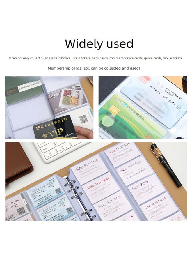 Loose-leaf Business Card Holder Business Card Book Large Capacity Card Bag Bank Card Small Card Book Card Collection Book Logo System - Image 4