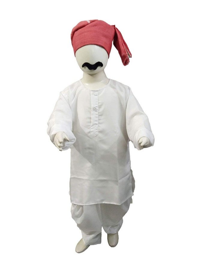 بوك ماي كوستيوم - زي تنكري للأطفال والكبار من BookMyCostume للمزارعين والقرويين الهنود من ساربانش كيسان، مناسب للأطفال من عمر 5 إلى 6 سنوات - Image 1
