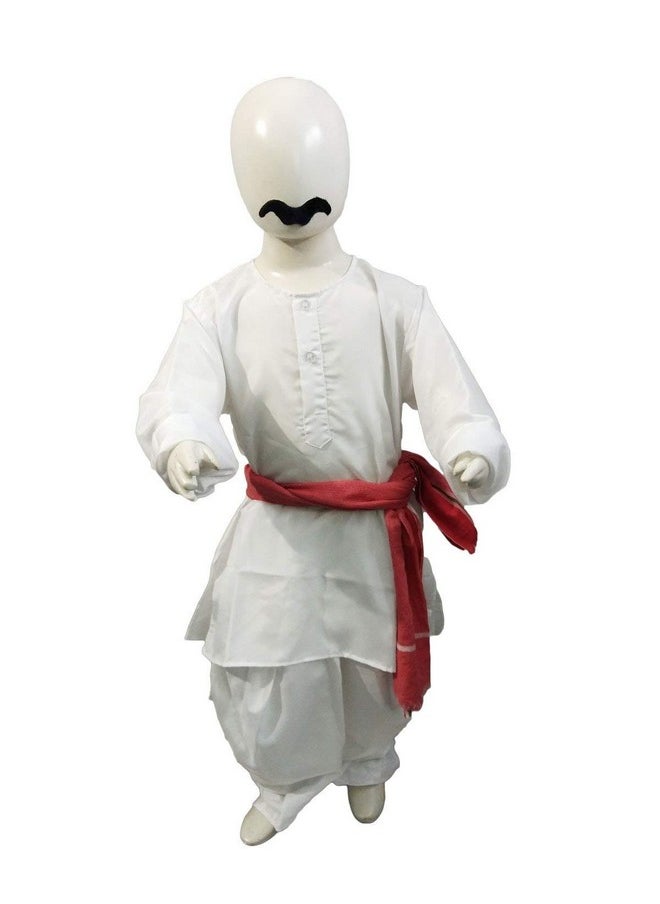 بوك ماي كوستيوم - زي تنكري للأطفال والكبار من BookMyCostume للمزارعين والقرويين الهنود من ساربانش كيسان، مناسب للأطفال من عمر 5 إلى 6 سنوات - Image 1