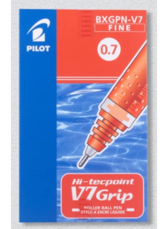 Pilot Hi-Tech Grip Pen, Red 0.7, 12 Pens - Image 1