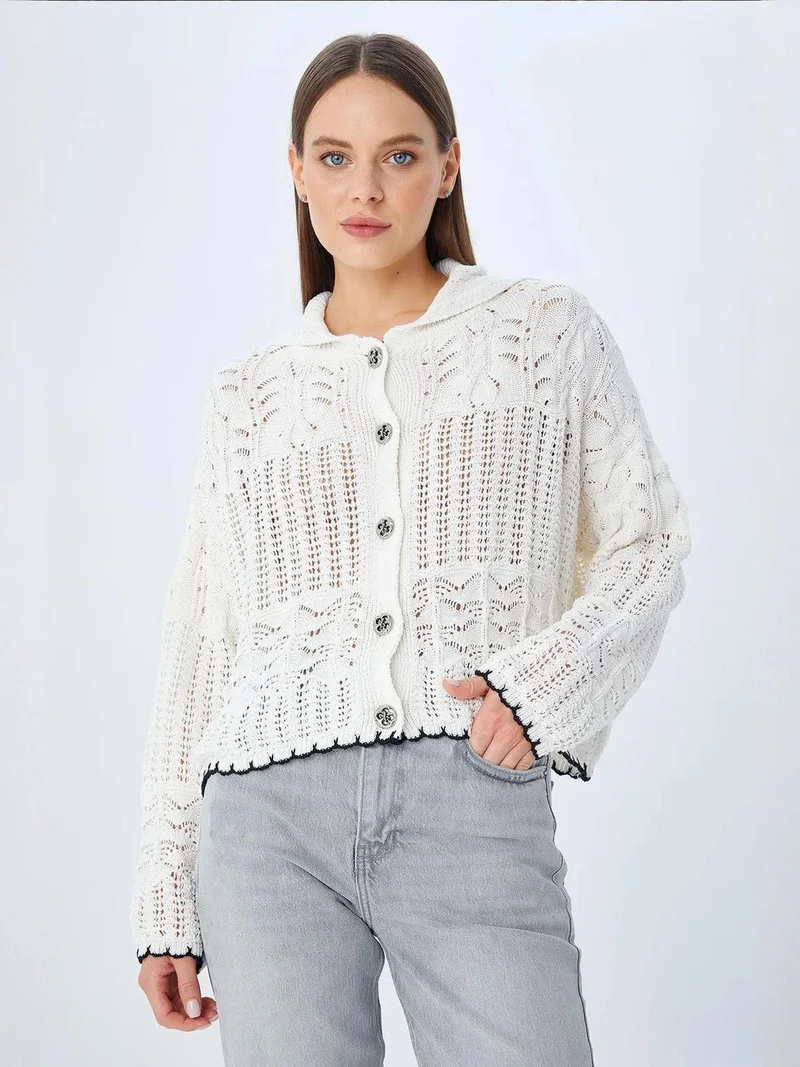 ميكسراي كارديجان ميكسراي محبوك بنقوش وأزرار