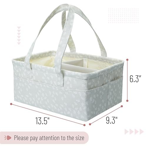 Mr. Pen Mr Pen Baby Diaper Caddy Organizer Patterned Gray Nursery Storage Bin and Car Organizer for Diapers and Baby Wipes - Image 3