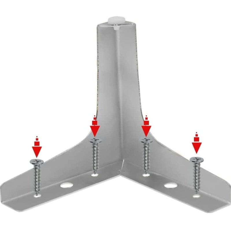 PH Sofa Leg Finish T Shape Set of 4 Stylish Durable Furniture Legs for Sofa Couch Chairs More Includes Mounting Screws for Easy Installation Ideal for Modern Home Decor Silver 4 INCHES - Image 5