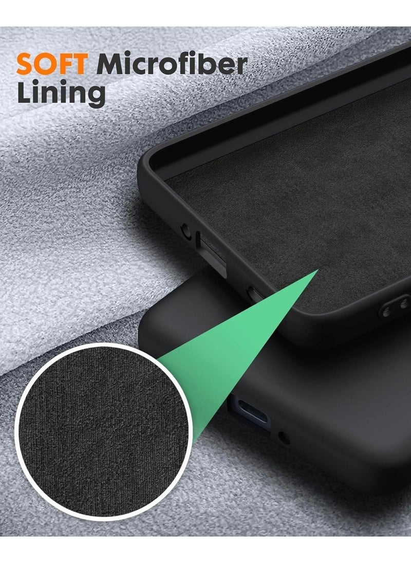 MUNTAQI Xiaomi 14T Pro 5G Soft Silicone Case with Microfiber Lining, Shockproof Protection, and Camera Guard in Black - Image 4