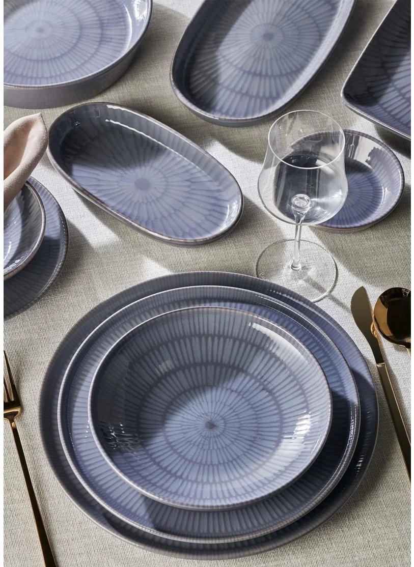 The Mia Noon Dinner Plate Set of 6 Gray 20 cm