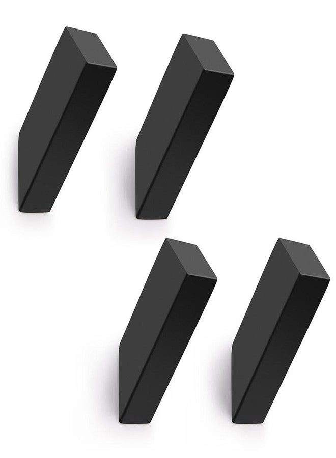 Ranzdn Black Towel Hooks Wall Mounted, SUS 304 Stainless Steel Towel & Robe Hooks, Modern Heavy Duty Wall Hooks Waterproof for Bathroom and Outdoor, Matte Black (4-Pack) - Image 1