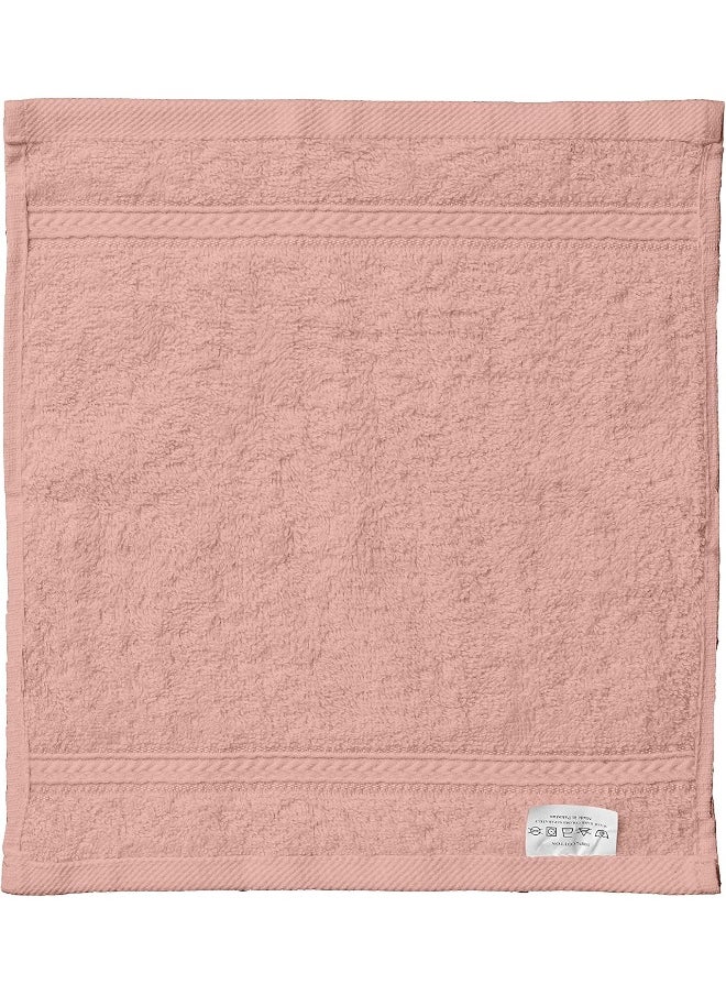 Princess DEYARCO Princess Terry 100% Cotton 480 GSM Face Towel, Super Soft Quick Dry Highly Absorbent Dobby Border Ring Spun, Size: 30 x 30cm, Peach  - Image 3