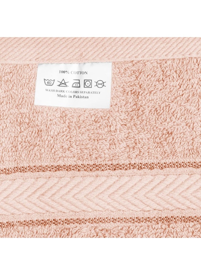 Princess DEYARCO Princess Terry 100% Cotton 480 GSM Face Towel, Super Soft Quick Dry Highly Absorbent Dobby Border Ring Spun, Size: 30 x 30cm, Peach  - Image 5