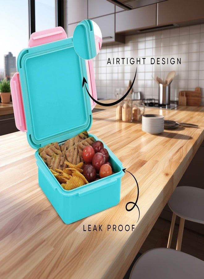 SENS YumBuddy Snackbox for Kids with Food Grade Material, Leak Proof, Air Tight, BPA Free, School,Picnic & Outdoor- Mermaid - Image 3