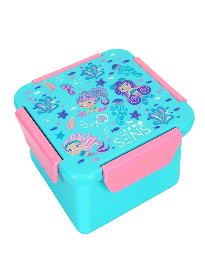 SENS YumBuddy Snackbox for Kids with Food Grade Material, Leak Proof, Air Tight, BPA Free, School,Picnic & Outdoor- Mermaid - Image 1