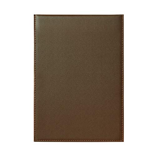 NJ OVERSEAS NJ Ultra Smooth PU Leather Clipboard, Business Meeting Conference Magnetic Writing Pad, A4 File Paper Clip Board Pad, Hotel Guest Room Paper Holder Hardboard with Pen Holder Loop: Brown - Image 4