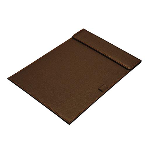 NJ OVERSEAS NJ Ultra Smooth PU Leather Clipboard, Business Meeting Conference Magnetic Writing Pad, A4 File Paper Clip Board Pad, Hotel Guest Room Paper Holder Hardboard with Pen Holder Loop: Brown - Image 5