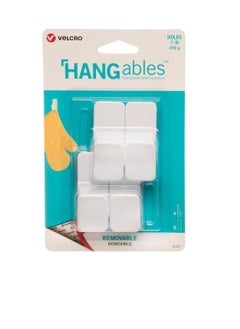 Velcro Removable Wall Hook White 4 pack  - Image 1