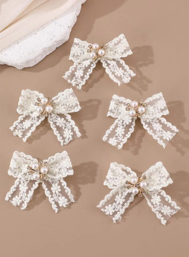 تايك تو Set of 5 - Lace Bow Hair Clips