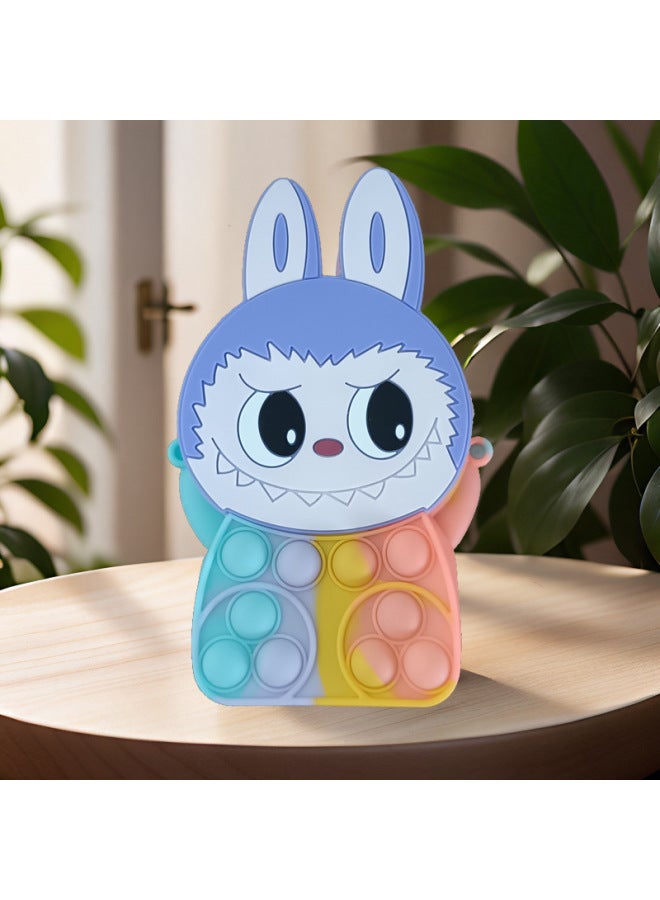 Hot Cartoon Silicone Bag Children's Shoulder Diagonal Bag Bubble Silicone Coin Purse Children's Clothing Bag