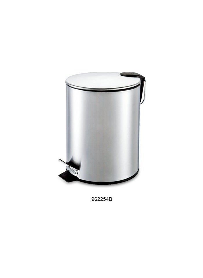Home Maker 5L Stainless Steel Pedal Bin – Soft-Close Lid, Fingerprint-Resistant, Compact Trash Can for Bathroom & Office 