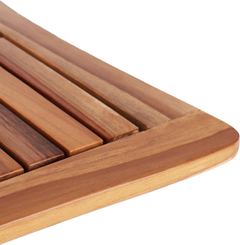 Belari Teak Shower Mat – Natural Wooden Bath Mat for Bathroom & Outdoor Use – Water-Resistant, Non-Slip Teak Wood Shower Floor Mat – Spa Quality, Eco-Friendly, Durable Indoor Outdoor Teak Mat (Centrum) - Image 2