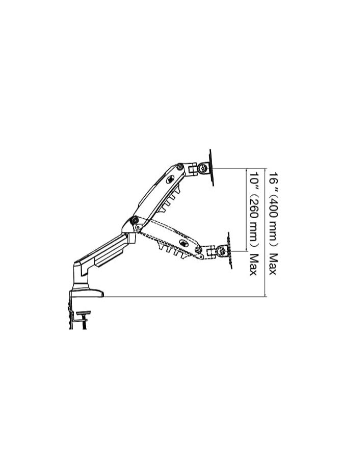NB NB 17-30" Gas Strut Monitor Arm Desk Mount for Desktop/LED TV, Full Motion Swivel & Tilt, Model F80 - Image 2