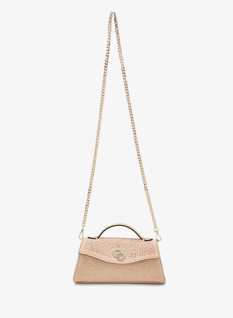 سيليست Diamante Embellished Satchel Bag With Chain Strap Ramadan Collections