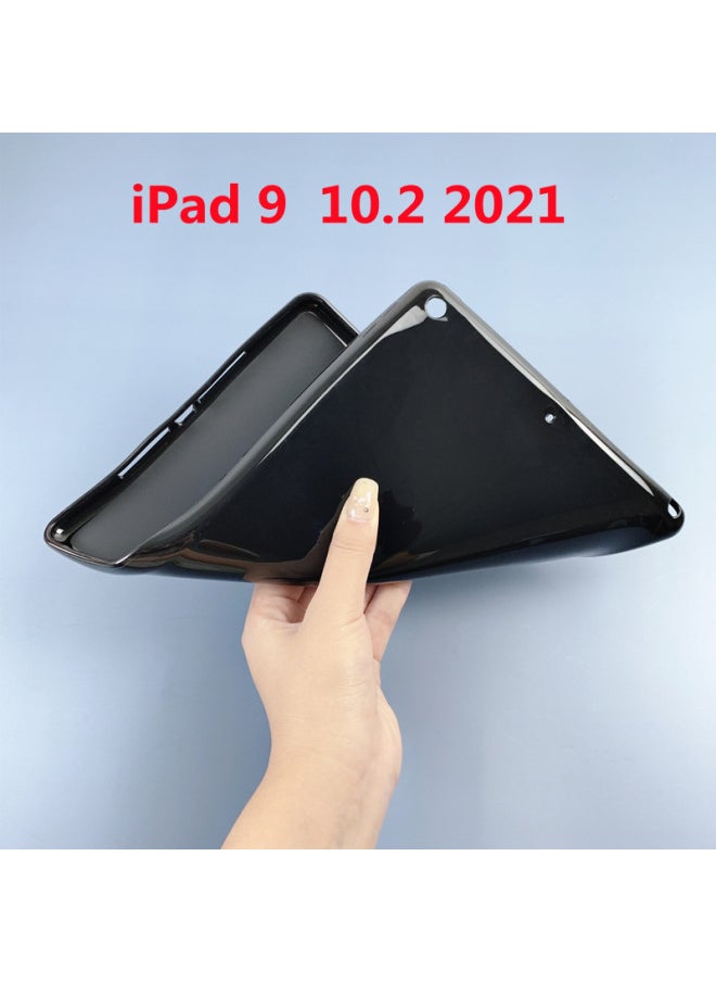 For Apple Series-iPad 10.9 2021 Tablet Protective Cover Pudding Transparent/Black TPU Soft Case-Color:Solid Black (minimum Order Of 20 Pieces For A Single Model And A Single Color)-Applicable Models:Universal For Ipad Mini 12345