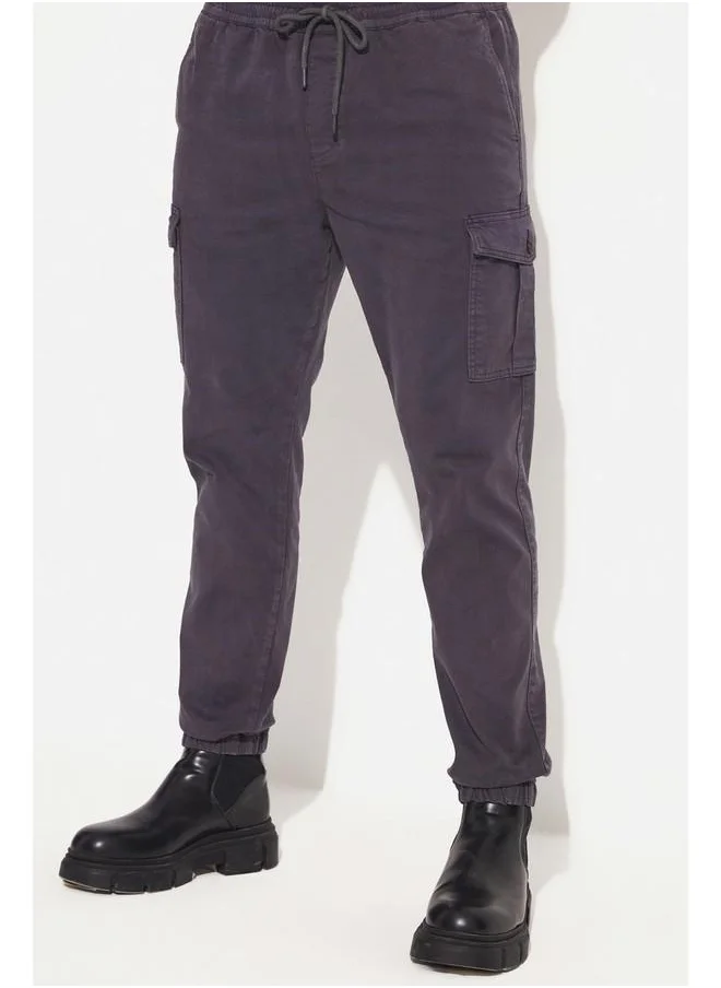 JUNE June Men Regular Fit Cargo Trouser Anthracite