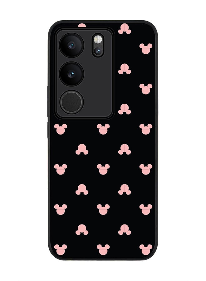 Stylizedd Rugged Black Edge case for Vivo V29 / Vivo V29 Pro / Vivo S17, Slim fit Soft Case Flexible Rubber Edges Anti Drop TPU Gel Thin Cover - Mickey Print - Image 1