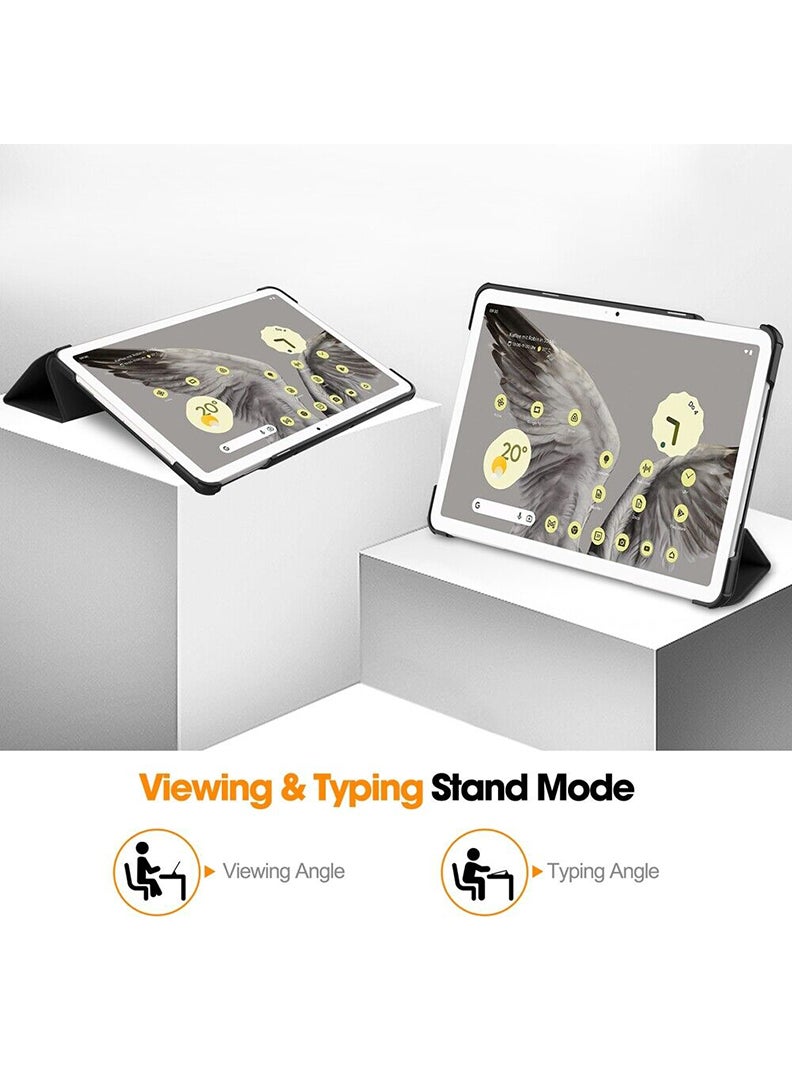 Protective Flip Case For Google Pixel Tablet With Trifold Stand Auto Wake Sleep Shockproof Cover Dads wallet white copy