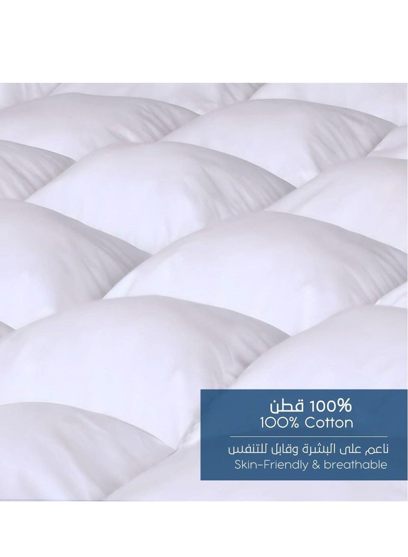 لباد مرتبة فندقي  قماش قطن  %100 ارتفاع10 سم سرير مقاس 180 ×200 سم - Image 2