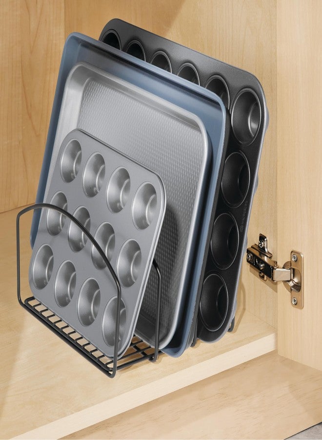 إنترديزاين منظم أدوات الطبخ iDesign ثلاثي الأقسام للخزانة - منظم أدوات الطبخ أو منظم أدوات الخبز - أسود مطفي - Image 4