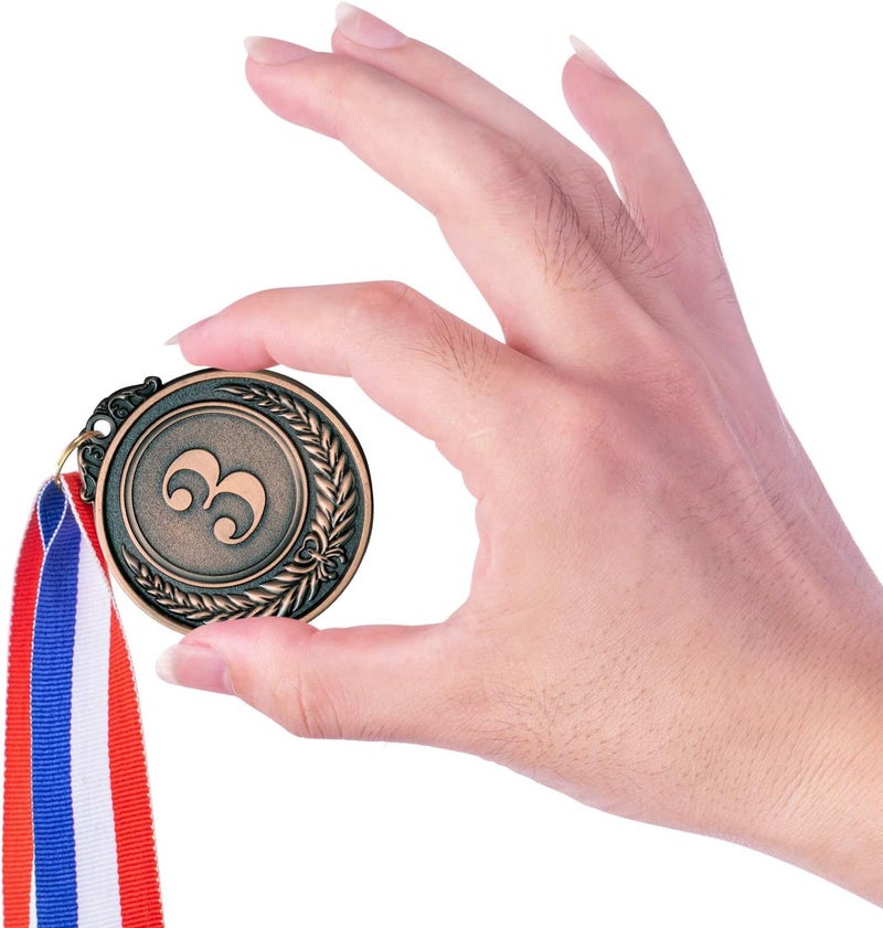 favide 12 Pieces Gold Silver Bronze Award Medals-Winner Medals Gold Silver Bronze Prizes for Competitions, Party,Olympic Style, 2 Inches - Image 5