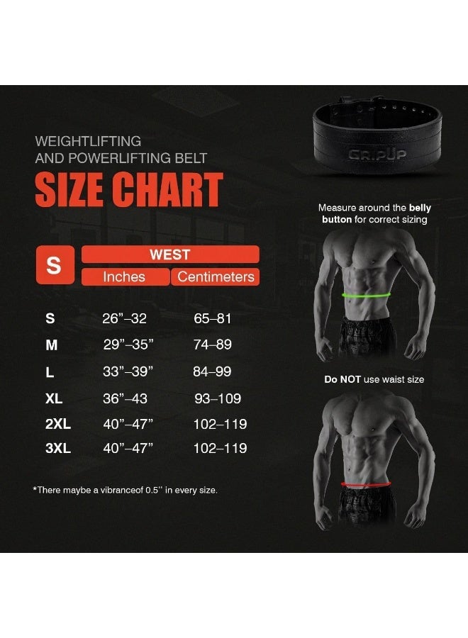 rayihni Powerlifting Belt 10mm Thick Genuine Leather 4” Heavy Weight lifting Gym Belt Back Support Strength Training Squats Workouts Fitness Weightlifting Bodybuilding Deadlifts Men Women - Image 2