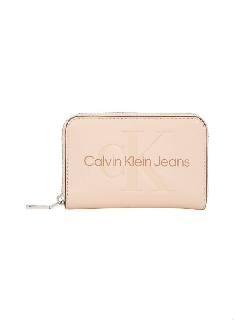 Calvin Klein Jeans Women's Sculpted Zip Around Wallet - Faux Leather, Pink  - Image 1