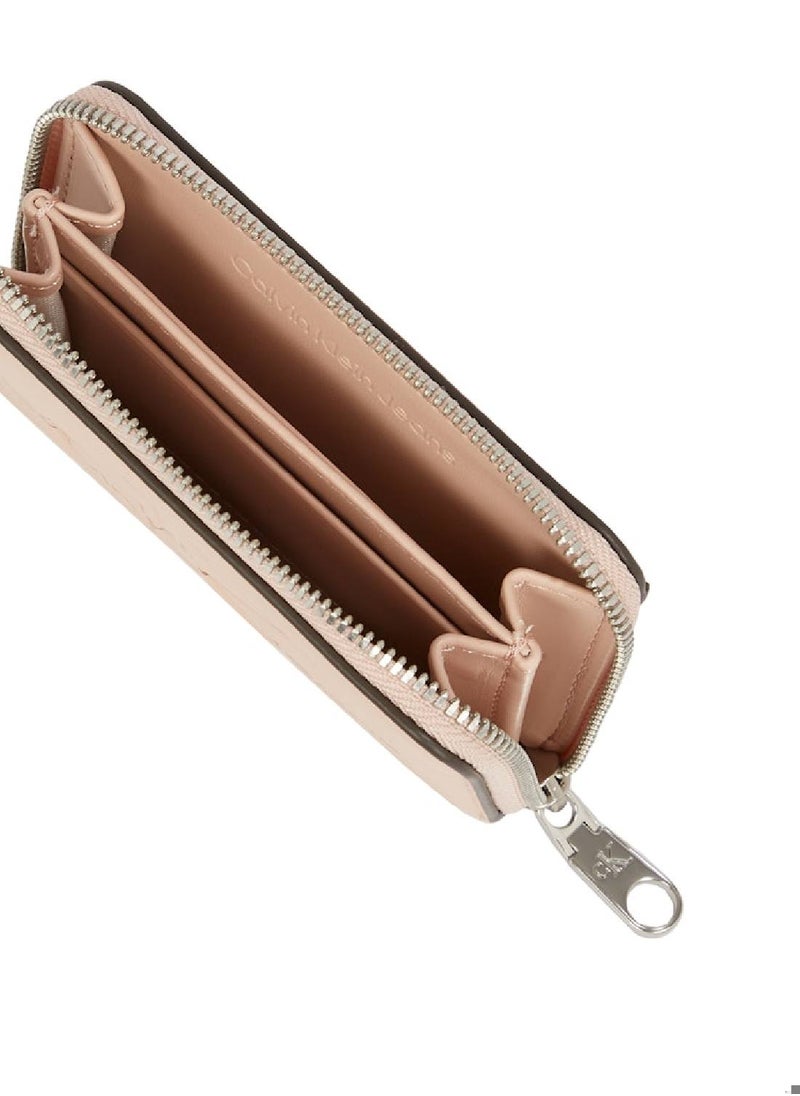 Calvin Klein Jeans Women's Sculpted Zip Around Wallet - Faux Leather, Pink  - Image 3