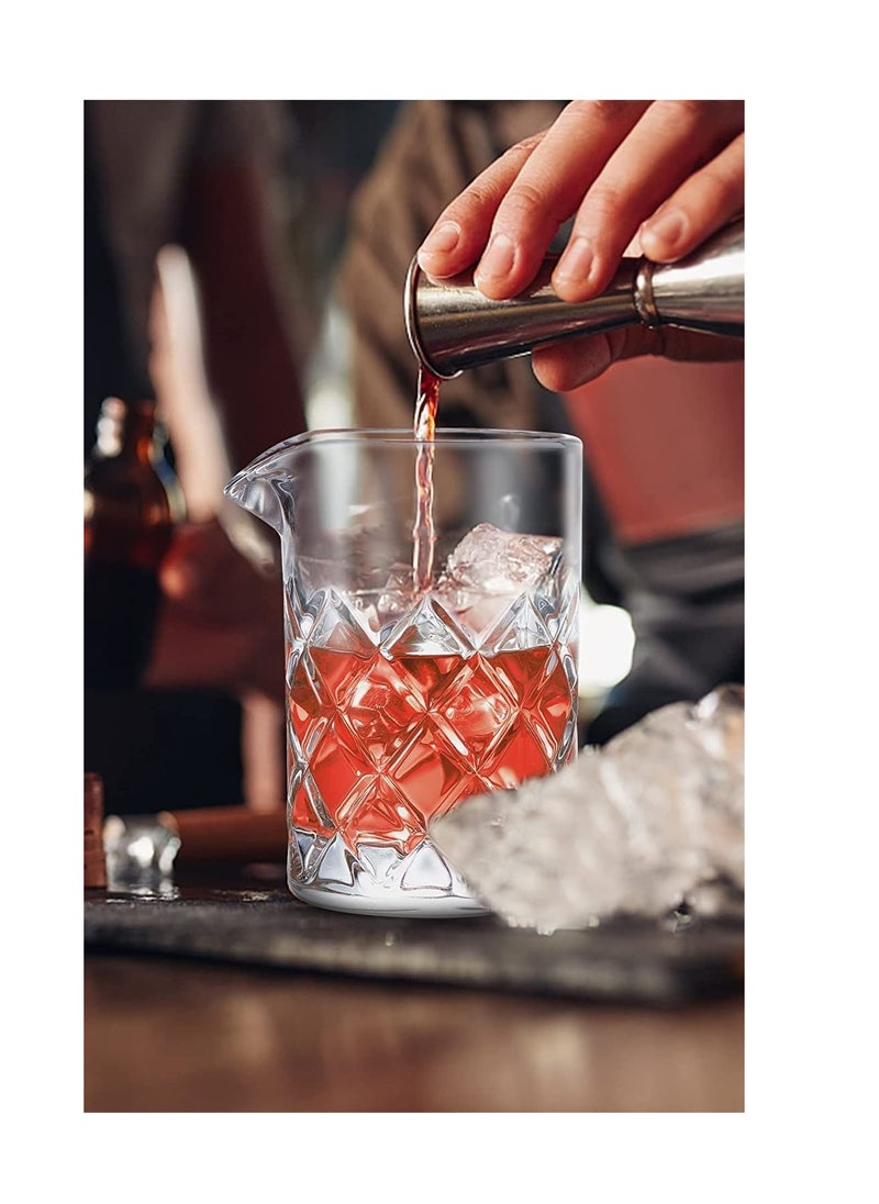 SYOSI - Bar Co ck ta il Mixing Glass, Seamless Co ck ta il Pitcher for Stirred Co ck ta il with Weighted Bottom, Old Fashioned Bartender Accessory and Tool   18oz 500ml - Image 1