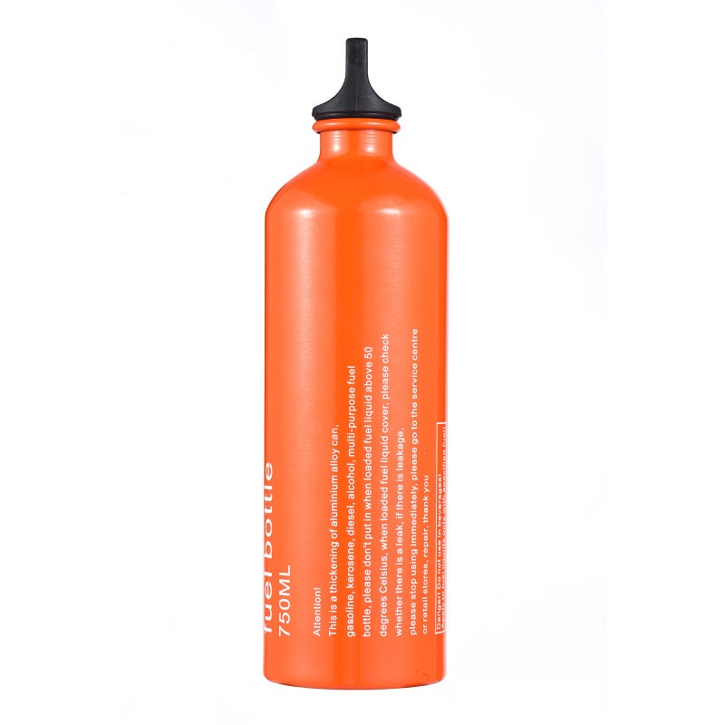 Fuel Storage Bottle: 1 Orange Aluminum Alloy Seamless Leak-Proof Bottle - Portable Ring Handle Petrol Tank for Outdoor Hiking Camping Mountaineering Cooking - Image 4