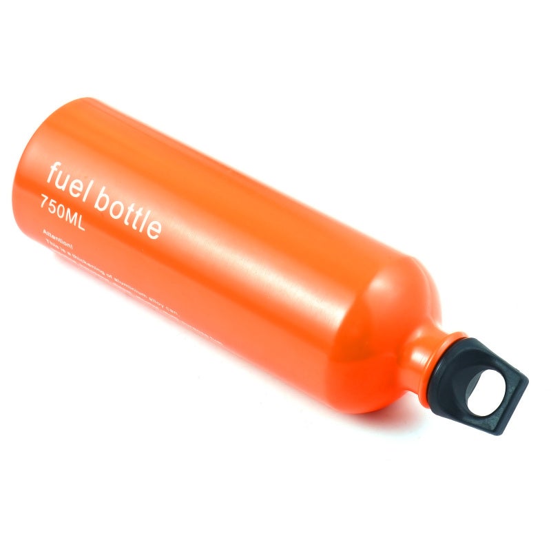 Fuel Storage Bottle: 1 Orange Aluminum Alloy Seamless Leak-Proof Bottle - Portable Ring Handle Petrol Tank for Outdoor Hiking Camping Mountaineering Cooking - Image 3
