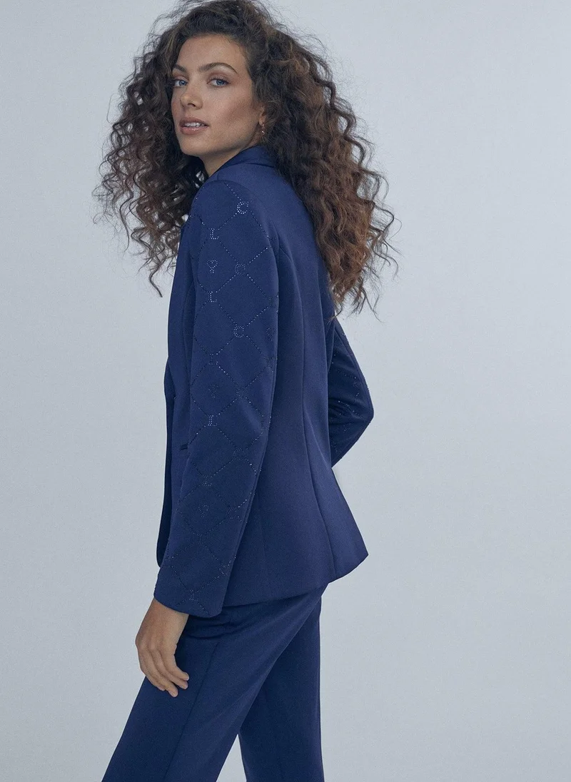 Lola Casademunt Blazer with rhinestone sleeve detail