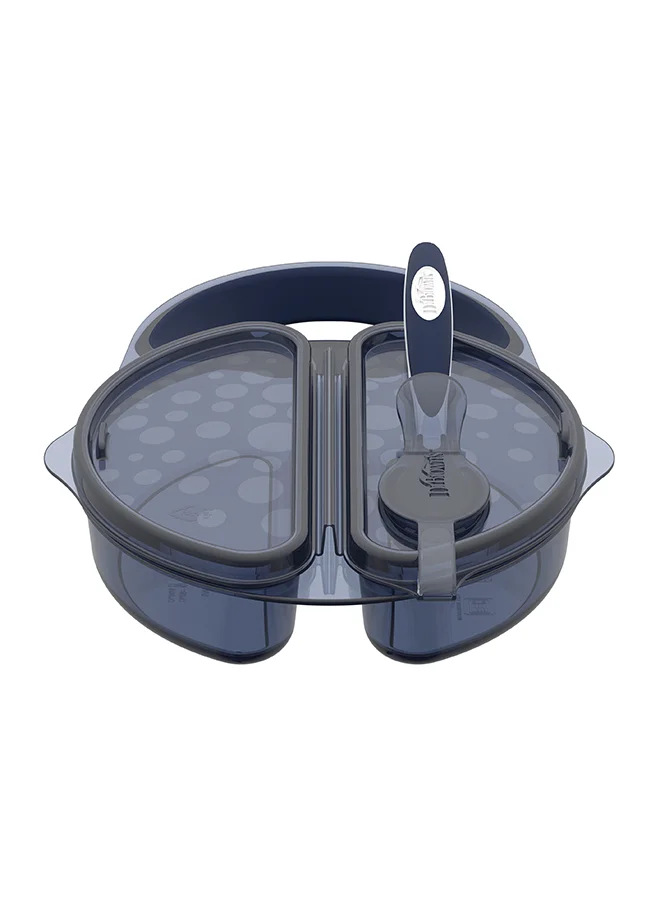 دكتور براونز Travel Fresh™ Bowl & Snap-in Spoon, Dark Blue, 1-Pack