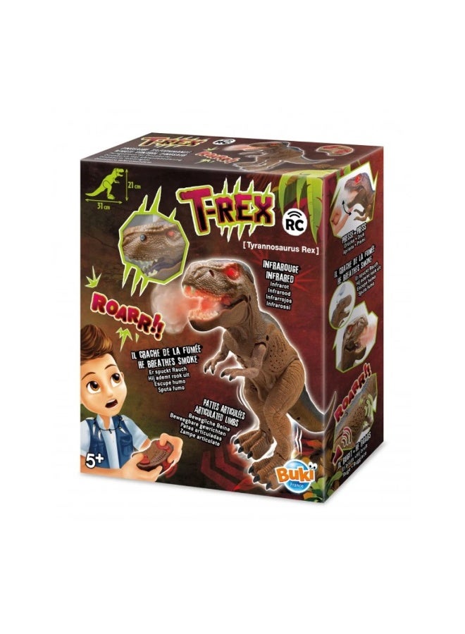 BUKI T-Rex Infrared RC Toy (31 x 21 cm, Brown) - Image 1