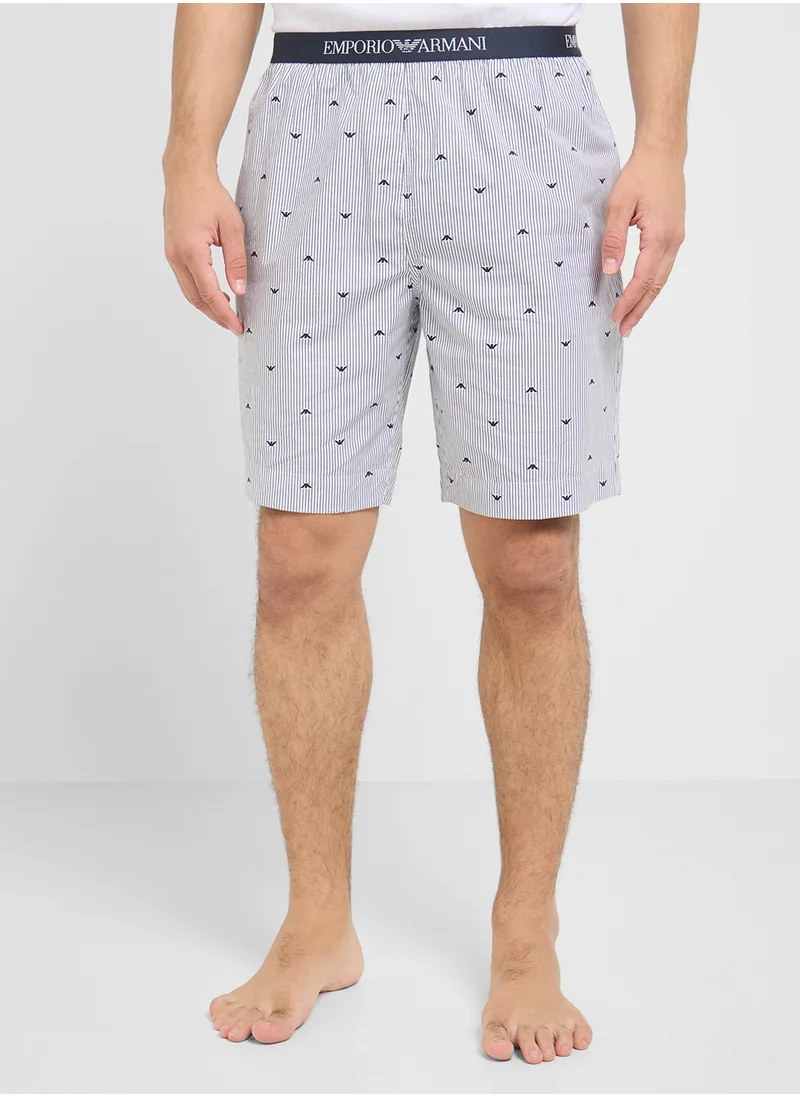 EMPORIO ARMANI Bermuda Logo Band Shorts