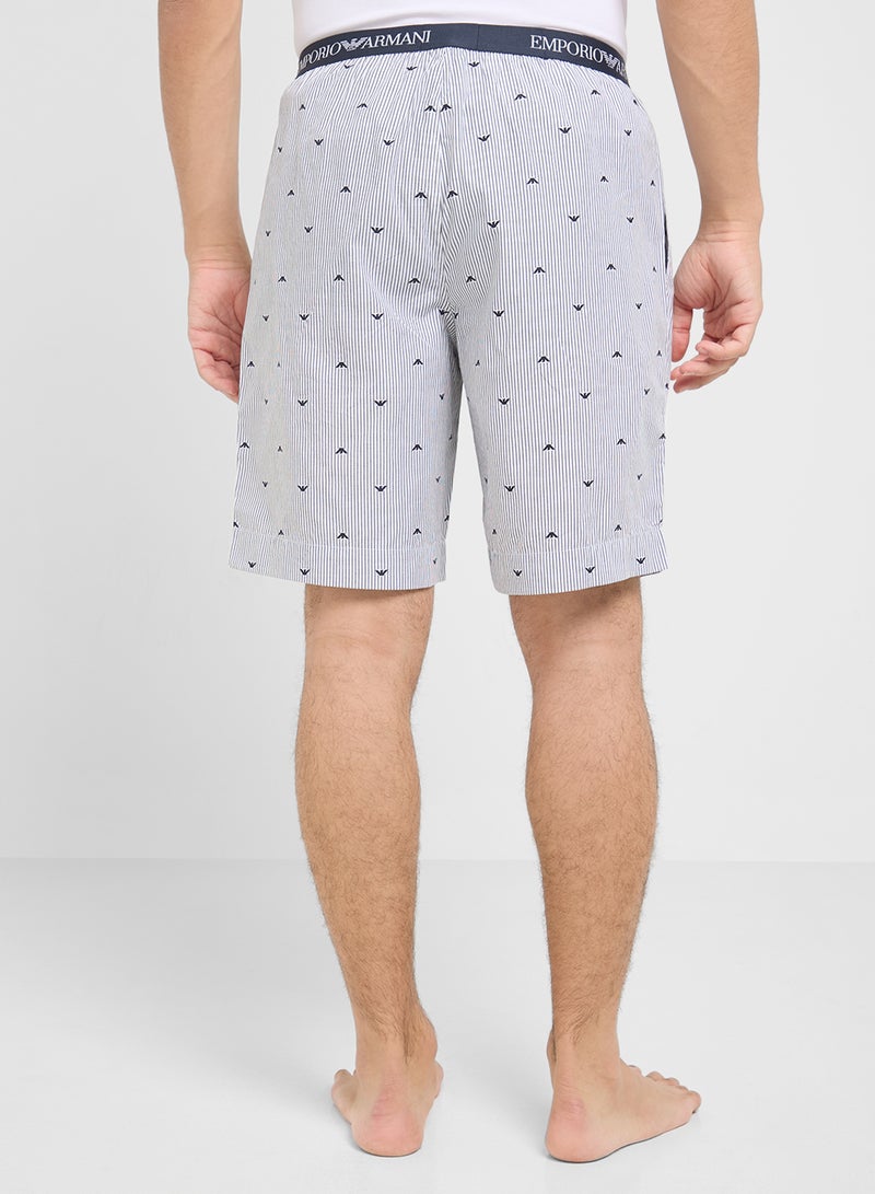 EMPORIO ARMANI Bermuda Logo Band Shorts  - Image 3