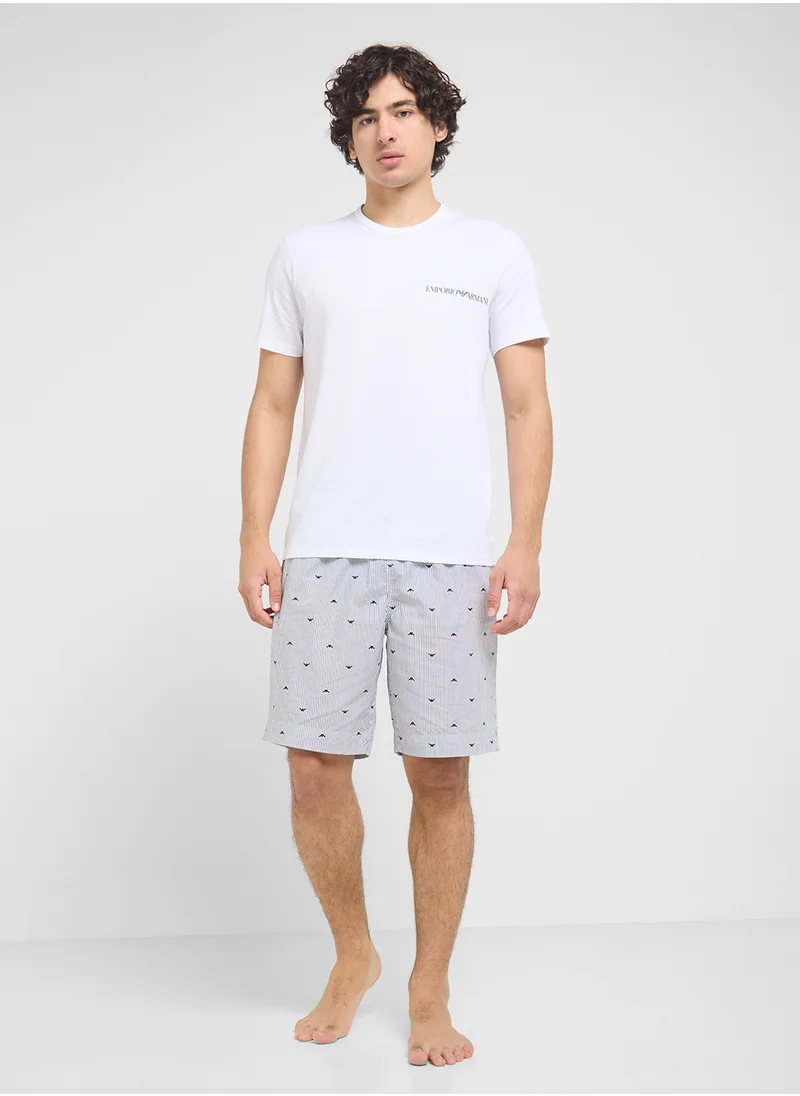 EMPORIO ARMANI Bermuda Logo Band Shorts