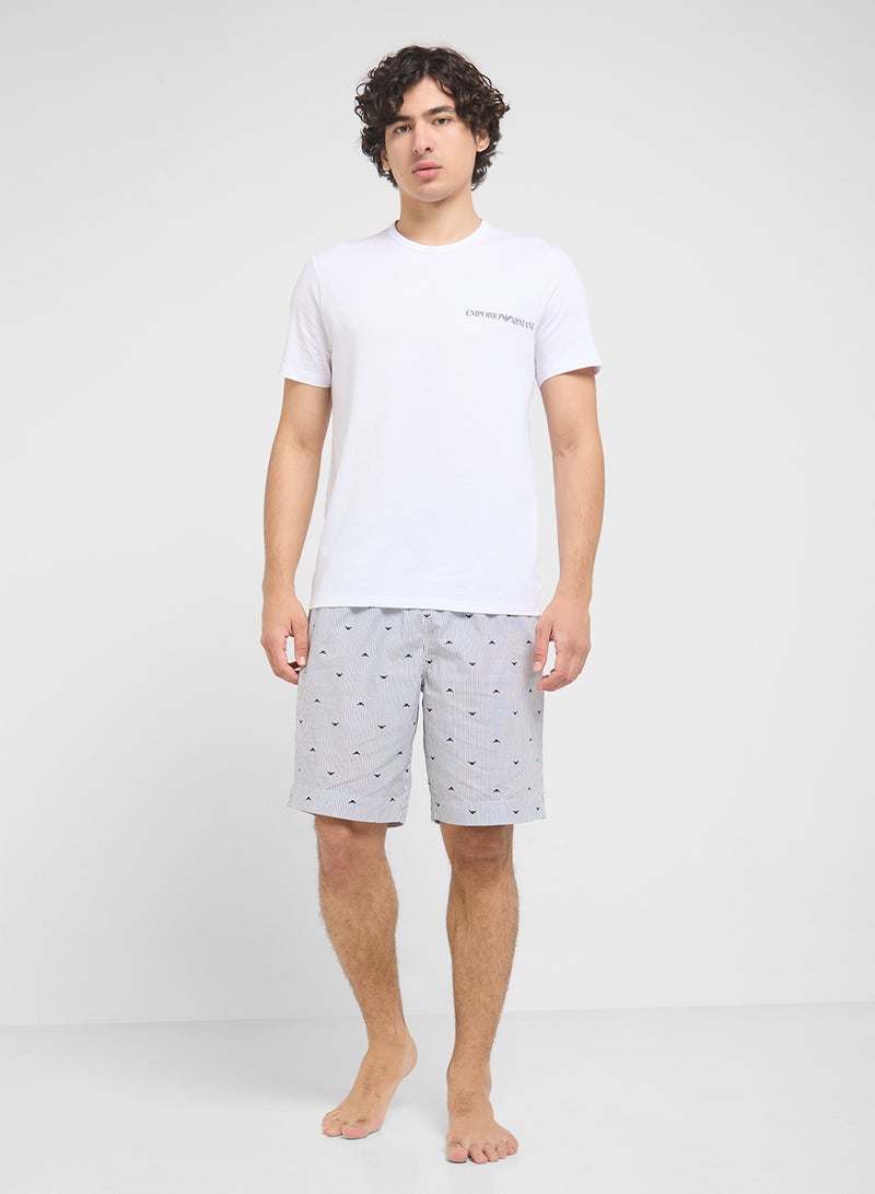 EMPORIO ARMANI Bermuda Logo Band Shorts  - Image 2