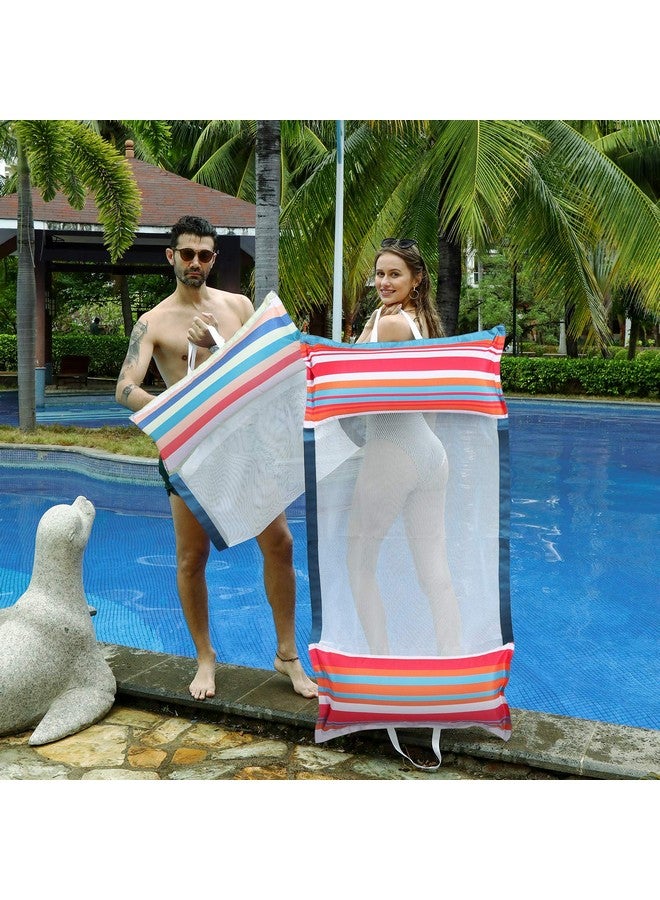 FindUWill FindUWill Fabric Pool Hammock Floats, XL, 2Pack Inflatable Water Hammocks Floaties 4-in-1 (Saddle, Lounge Chair, Hammock, Drifter), Pool Float Lounger for Adults  - Image 3