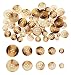 Thrymme 50 Pcs Buttons for Clothes 4 Sizes Brown Buttons Button for Clothes Coats Sweaters Sewing Crafts ClothesDecorations Brown - Image 2