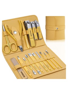 16 PCS Random colour Manicure Set, Professional Nail Clippers Pedicure Kit, Stainless Steel Nail Care Tools, Grooming Kit with Luxurious Travel Leather Case for Thick Nails Men Women Gift - pzsku/ZC0218001F88FE09AC444Z/45/_/1715009577/8fbdd436-1dde-4615-838d-bcf5b3279e81