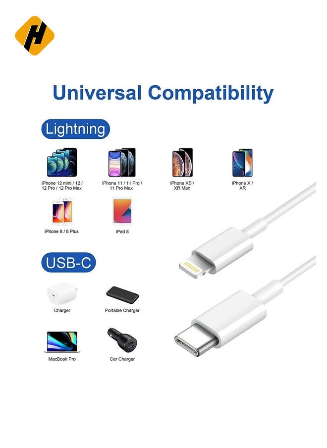 HuHa - 3-Pack USB-C iPhone Fast Charger Lightning Cable - Image 1
